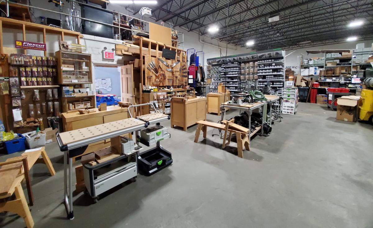The showroom as it looks today with the machine shop in the back