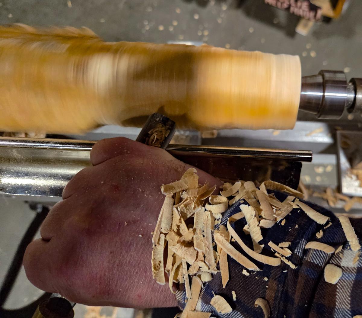 Even on a treadle lathe