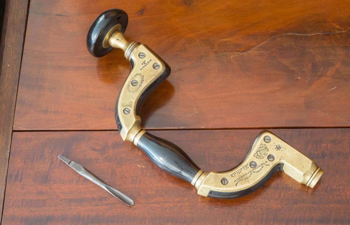 A Marples Ultimatum brace from the second half of the 19th century and a notched bit