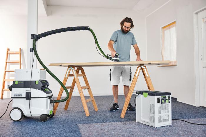 Festool Boom Arm Set CT-ASA - The stand-alone version stores in a systainer and sets up attached to a vac