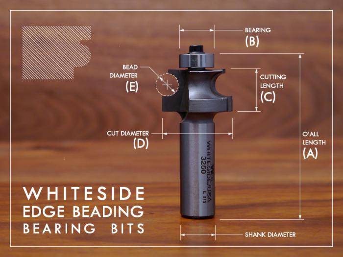 Edge Beading Router Bits by Whiteside